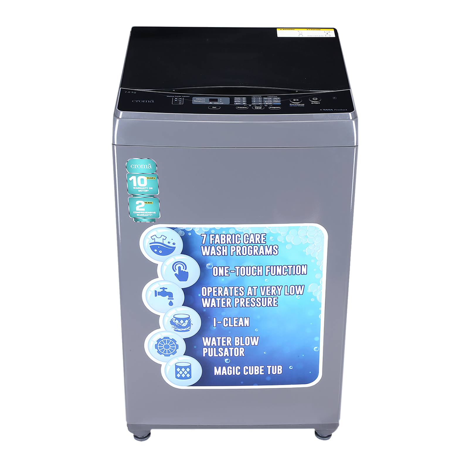 Buy Croma 7 Kg 5 Star Fully Automatic Top Load Washing Machine Craw1403 I Clean Function Grey 8864